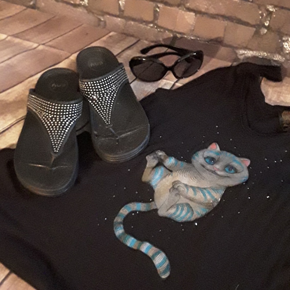 Blingin` Black Sandals